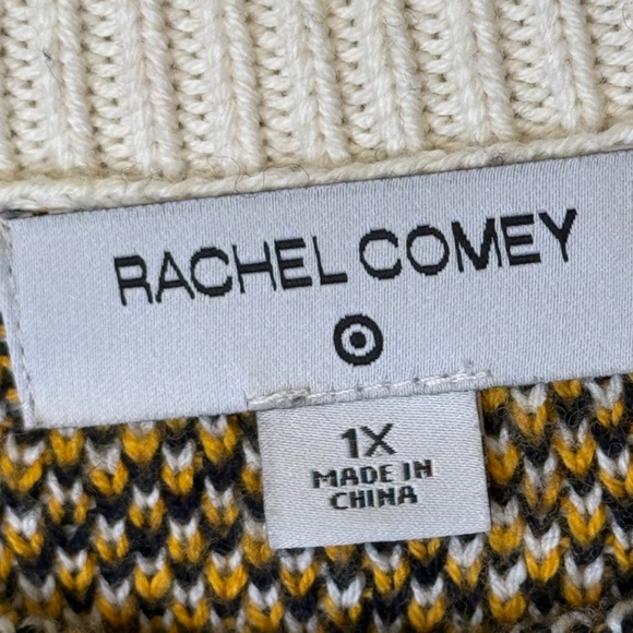 Rachel Comey Animal Print Wide Long Sleeve Wool Blend Stretch Fall Knit Sweater - Picture 13 of 14